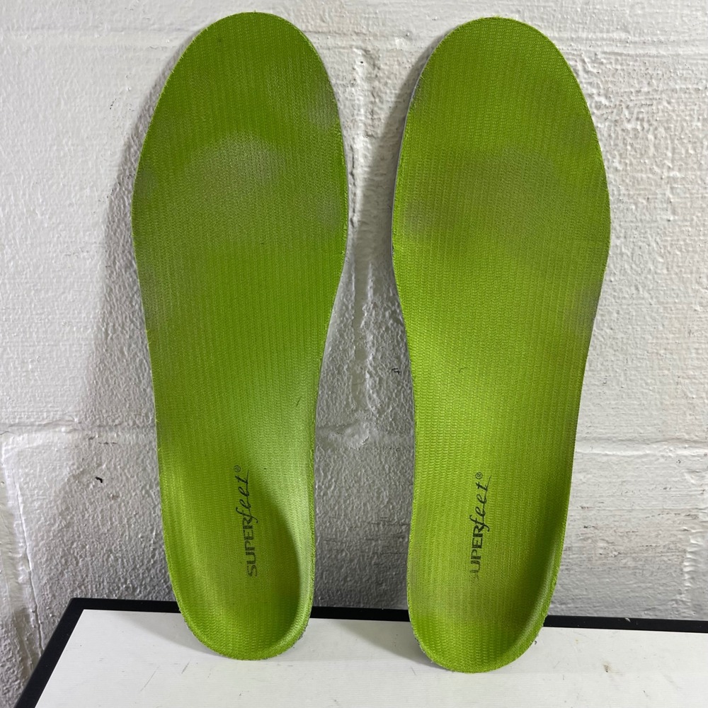Superfeet Insole Green All Purpose Orthotic Arch Support Men's Size 11.5-13